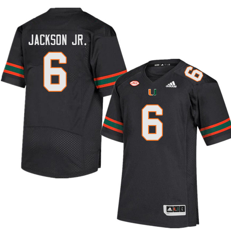 Men #6 Darrell Jackson Jr. Miami Hurricanes College Football Jerseys Sale-Black - Click Image to Close